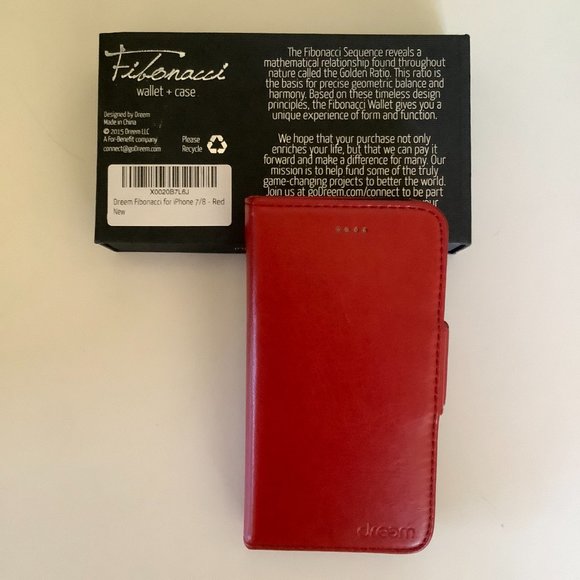 Dreem Fibonacci 2-in-1 Wallet Case for Apple iPhone 7/8 - Luxury Vegan Leather - Picture 6 of 6